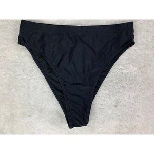 Swimsuit Bottom No Brand Womens Size S High Cut Leg Black